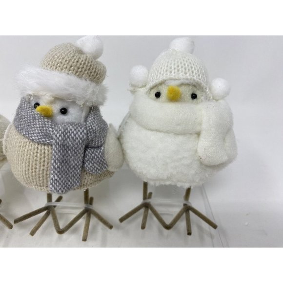 Wondershop Target Set Of 3 Featherly Friends Neutral Beige Christmas Birds NEW - Picture 3 of 8
